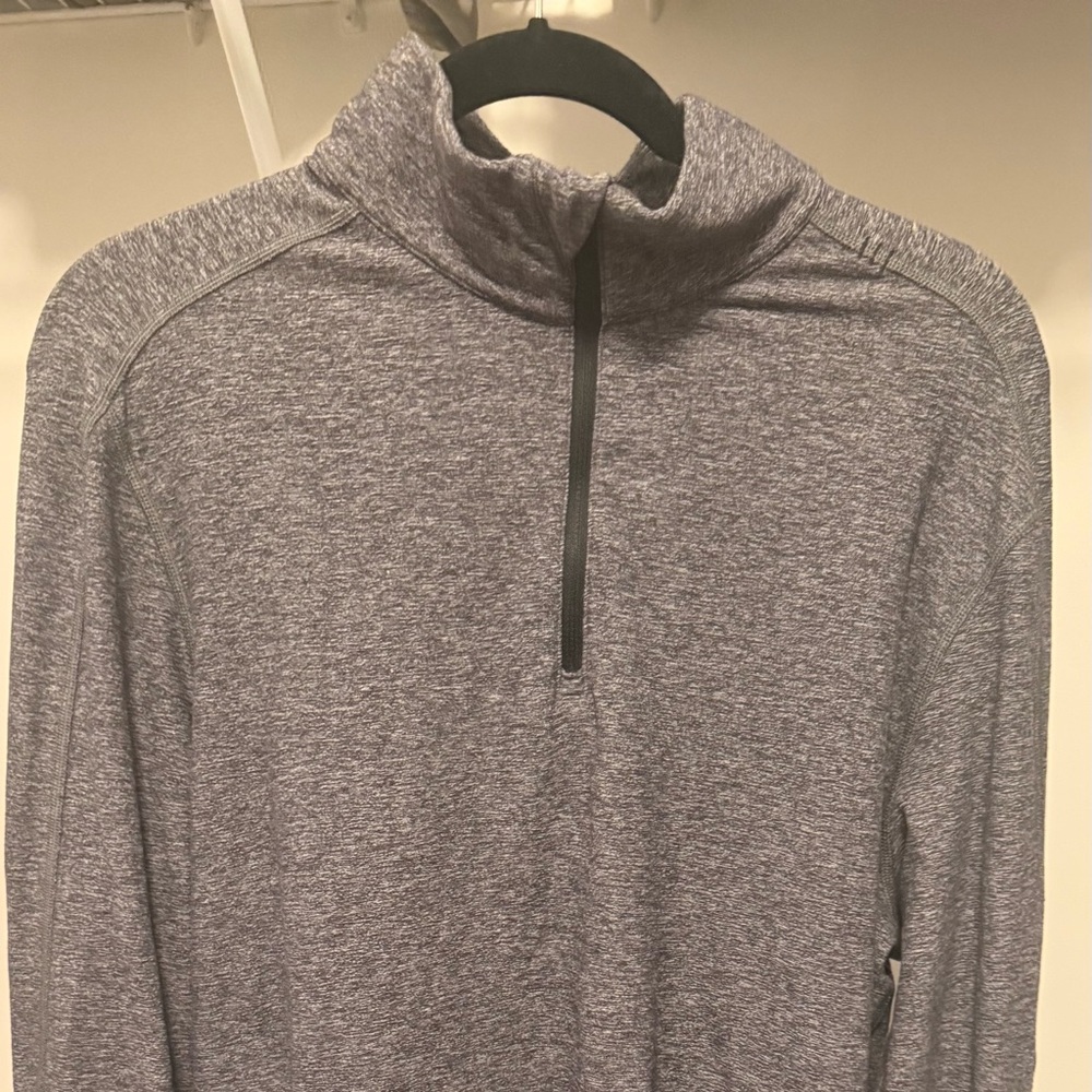Lululemon Men’s Gray Quarter-Zip Active Pullover, Size L